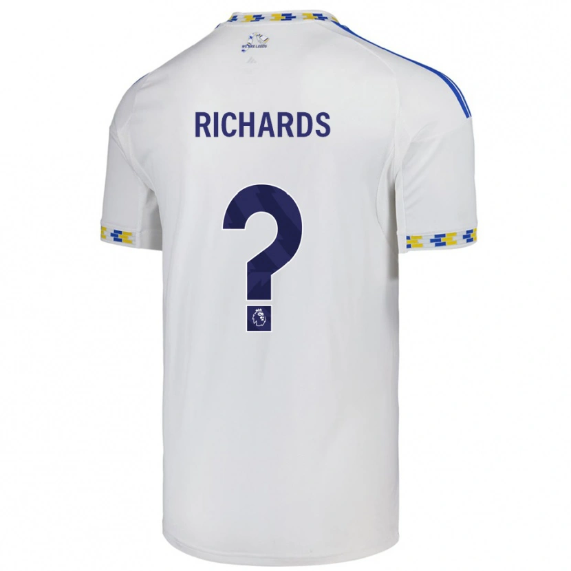Danxen Enfant Maillot Joe Richards #0 Blanc Bleu Tenues Domicile 2025/26 T-Shirt