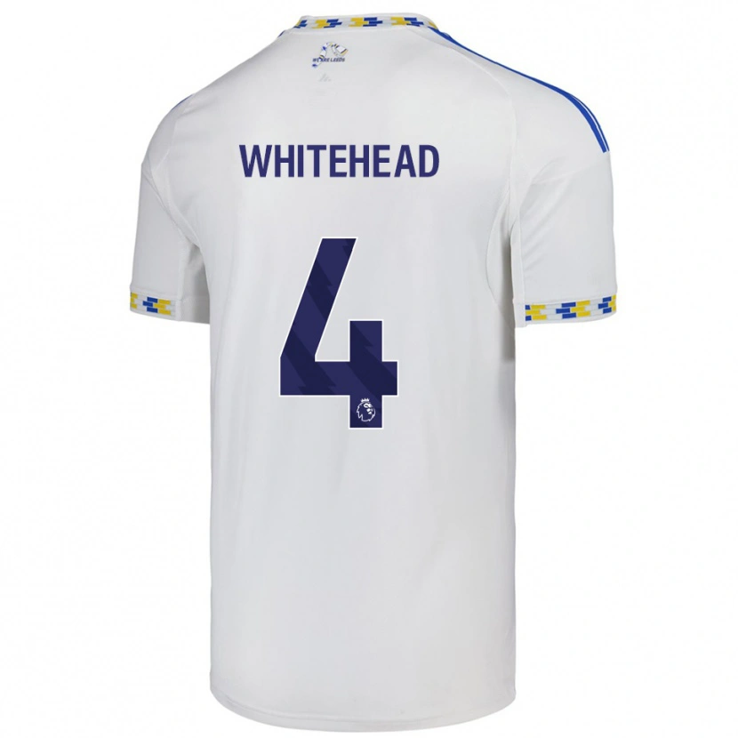 Danxen Enfant Maillot Loui Whitehead #4 Blanc Bleu Tenues Domicile 2025/26 T-Shirt