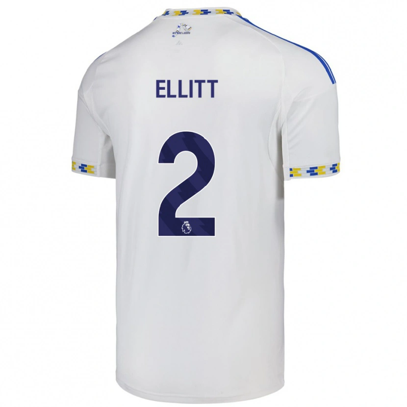 Danxen Enfant Maillot Izzy Ellitt #2 Blanc Bleu Tenues Domicile 2025/26 T-Shirt