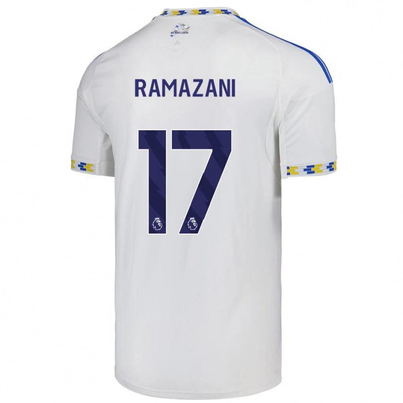 Danxen Enfant Maillot Largie Ramazani #17 Blanc Bleu Tenues Domicile 2025/26 T-Shirt