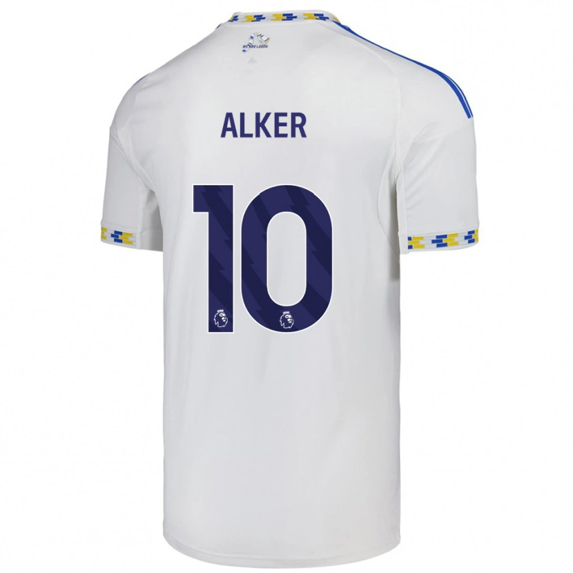 Danxen Enfant Maillot Samuel Alker #10 Blanc Bleu Tenues Domicile 2025/26 T-Shirt