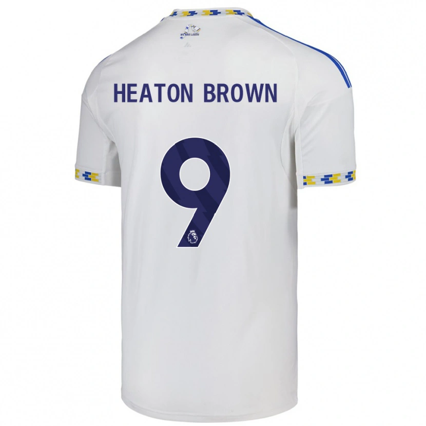 Danxen Enfant Maillot Heaton Brown #9 Blanc Bleu Tenues Domicile 2025/26 T-Shirt