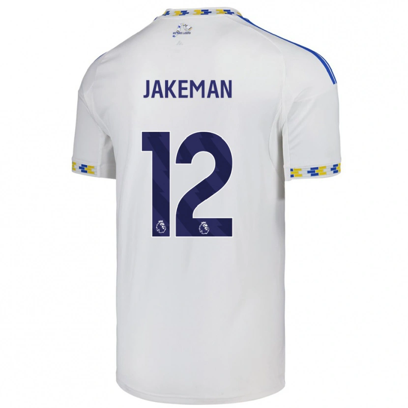 Danxen Enfant Maillot Harriet Jakeman #12 Blanc Bleu Tenues Domicile 2025/26 T-Shirt