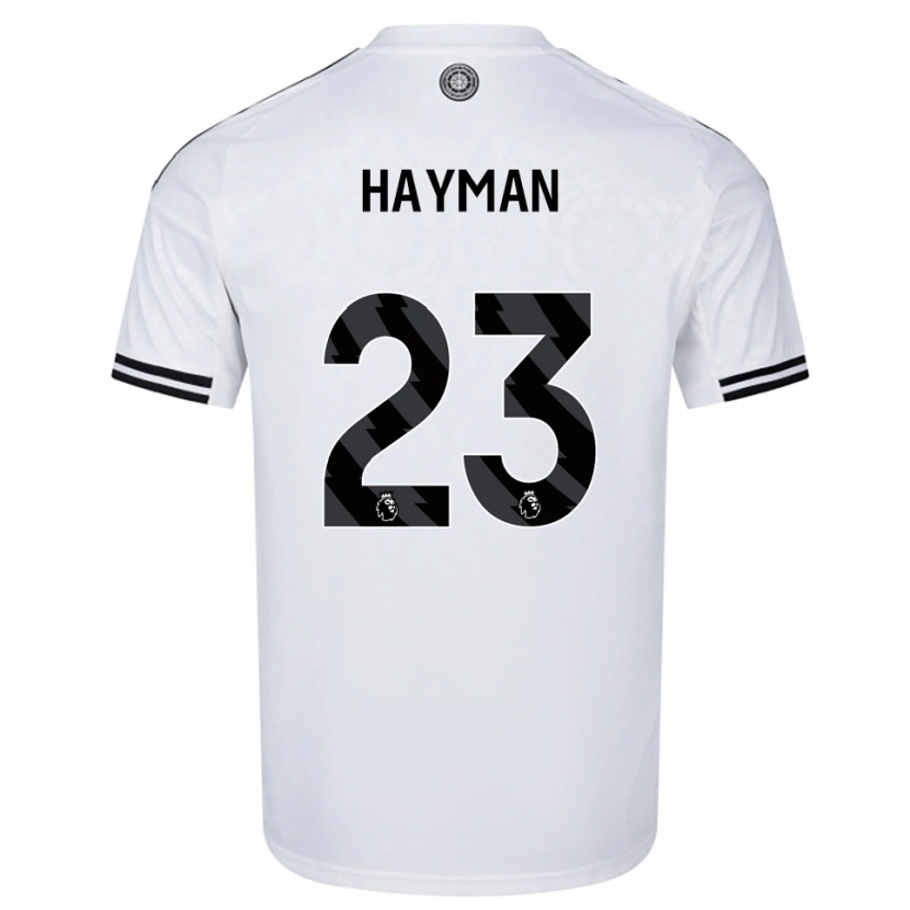 Danxen Enfant Maillot Alex Hayman #23 Blanc Noir Tenues Domicile 2025/26 T-Shirt