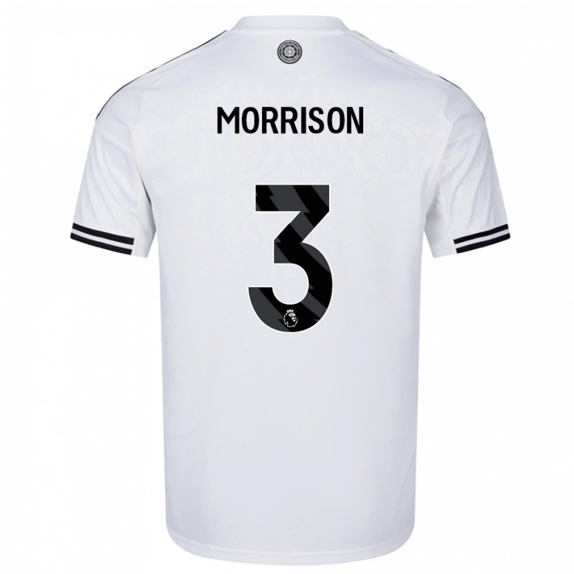 Danxen Enfant Maillot Kymarley Morrison #3 Blanc Noir Tenues Domicile 2025/26 T-Shirt
