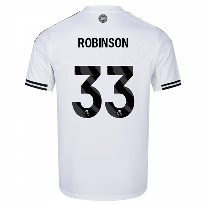 Danxen Enfant Maillot Antonee Robinson #33 Blanc Noir Tenues Domicile 2025/26 T-Shirt