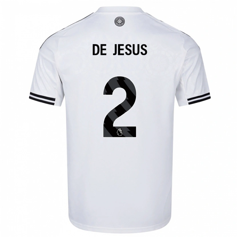 Danxen Enfant Maillot Brad De Jesus #2 Blanc Noir Tenues Domicile 2025/26 T-Shirt