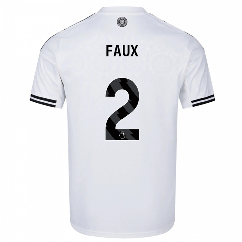 Danxen Enfant Maillot Alex Faux #2 Blanc Noir Tenues Domicile 2025/26 T-Shirt