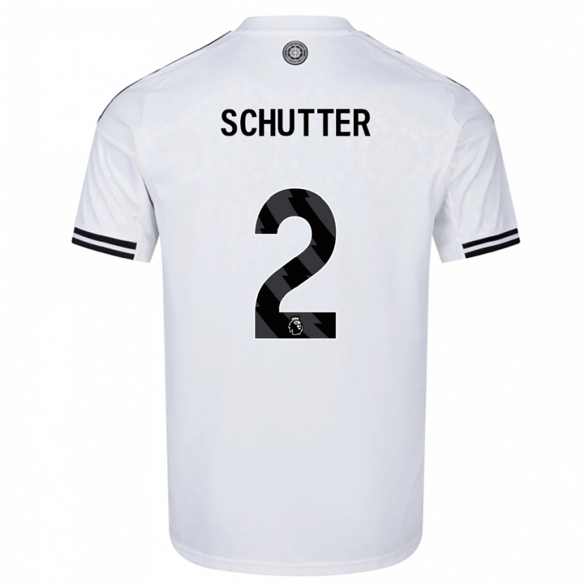 Danxen Enfant Maillot Quinn Schutter #2 Blanc Noir Tenues Domicile 2025/26 T-Shirt