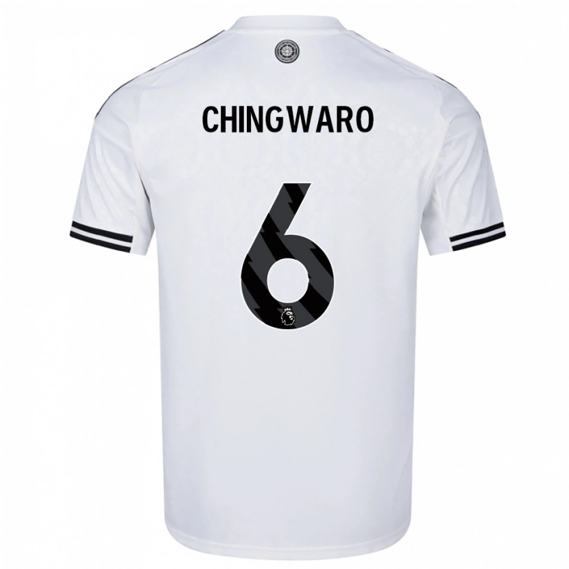 Danxen Enfant Maillot Seth Chingwaro #6 Blanc Noir Tenues Domicile 2025/26 T-Shirt
