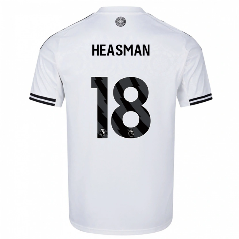 Danxen Enfant Maillot Georgia Heasman #18 Blanc Noir Tenues Domicile 2025/26 T-Shirt