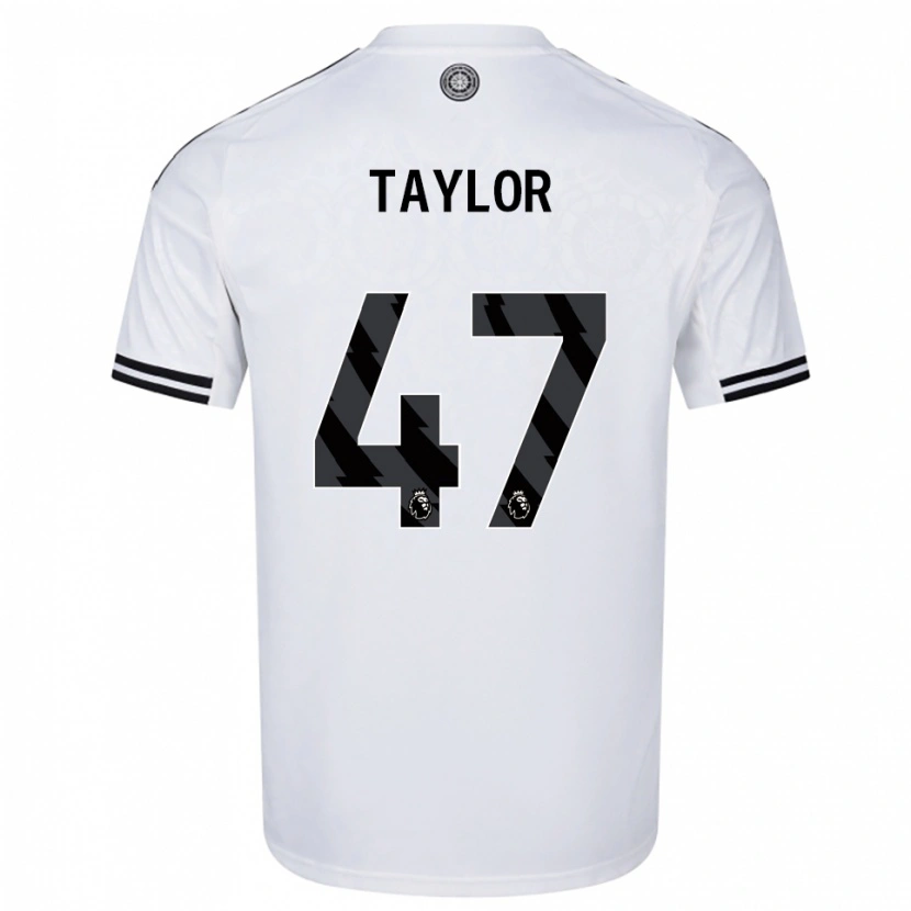 Danxen Enfant Maillot Bo Taylor #47 Blanc Noir Tenues Domicile 2025/26 T-Shirt