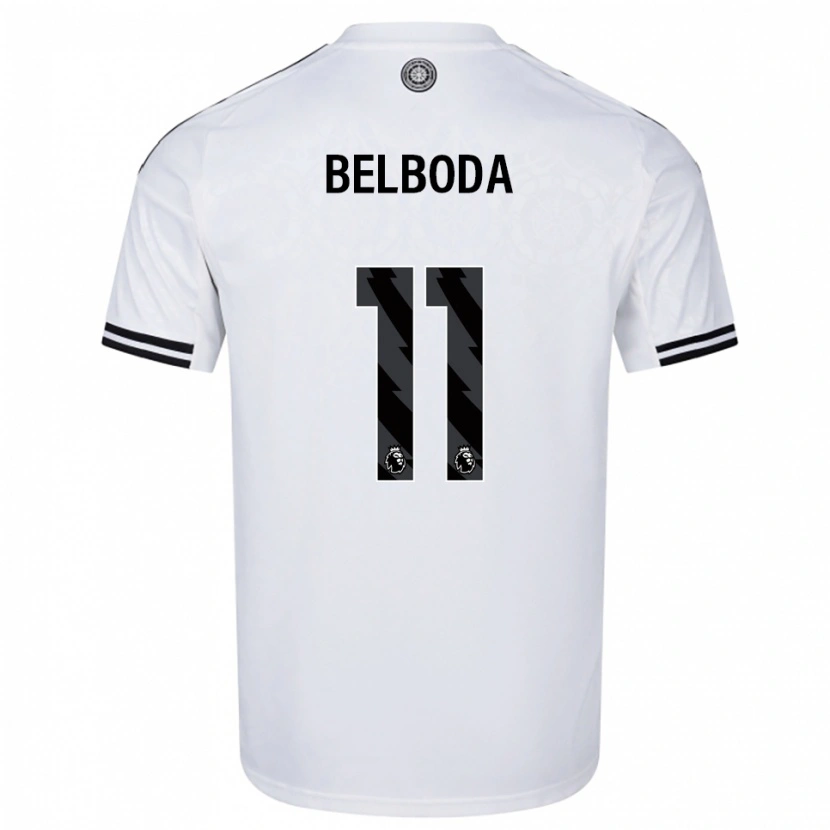 Danxen Enfant Maillot Malachai Belboda #11 Blanc Noir Tenues Domicile 2025/26 T-Shirt