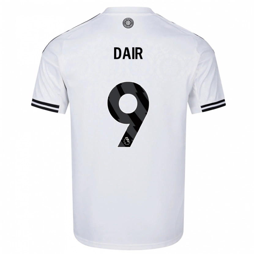 Danxen Enfant Maillot Brodie Dair #9 Blanc Noir Tenues Domicile 2025/26 T-Shirt