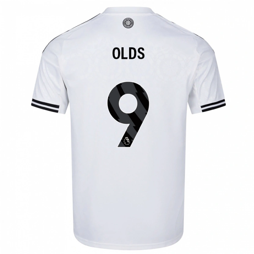 Danxen Enfant Maillot Ellie Olds #9 Blanc Noir Tenues Domicile 2025/26 T-Shirt