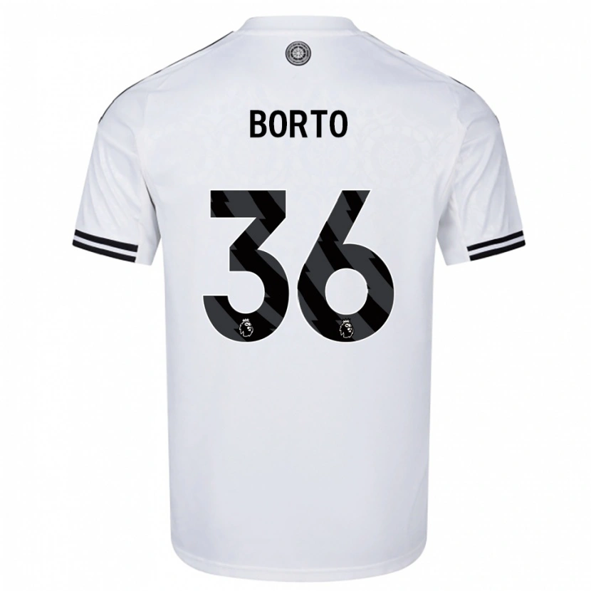 Danxen Enfant Maillot Alex Borto #36 Blanc Noir Tenues Domicile 2025/26 T-Shirt