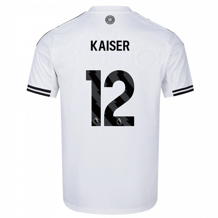 Danxen Enfant Maillot Dino Kaiser #12 Blanc Noir Tenues Domicile 2025/26 T-Shirt