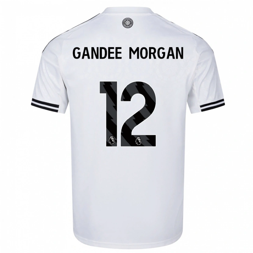 Danxen Enfant Maillot Stella Gandee Morgan #12 Blanc Noir Tenues Domicile 2025/26 T-Shirt