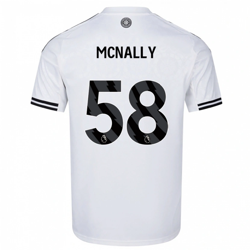 Danxen Enfant Maillot Alfie Mcnally #58 Blanc Noir Tenues Domicile 2025/26 T-Shirt