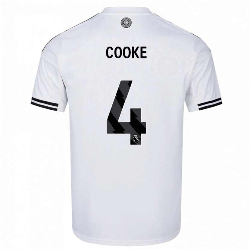Danxen Enfant Maillot Logan Cooke #4 Blanc Noir Tenues Domicile 2025/26 T-Shirt