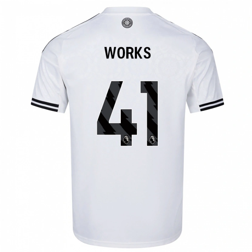 Danxen Enfant Maillot Terrell Works #41 Blanc Noir Tenues Domicile 2025/26 T-Shirt