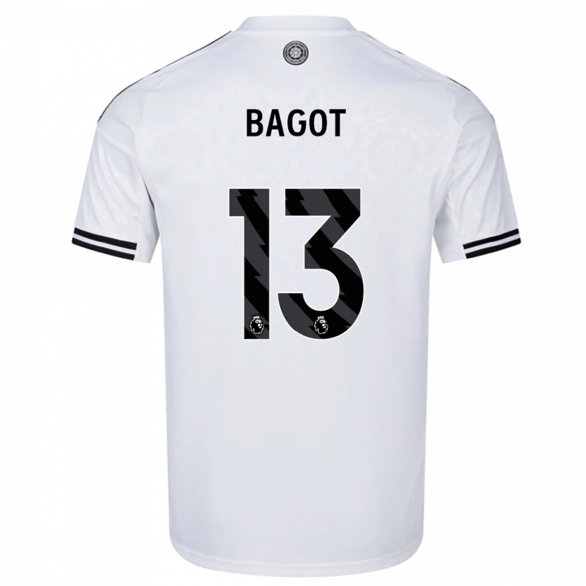 Danxen Enfant Maillot Matthew Bagot #13 Blanc Noir Tenues Domicile 2025/26 T-Shirt