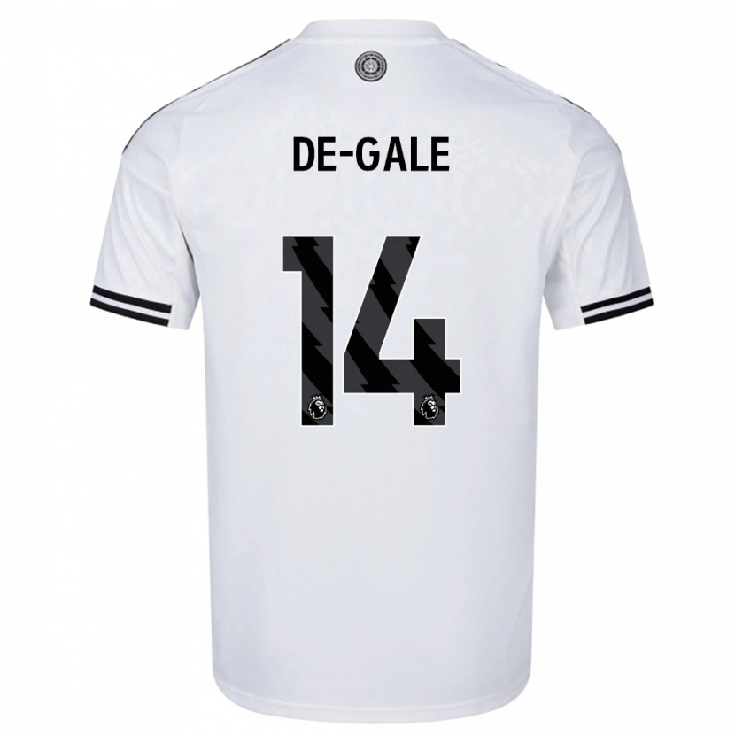 Danxen Enfant Maillot Dylan De-Gale #14 Blanc Noir Tenues Domicile 2025/26 T-Shirt