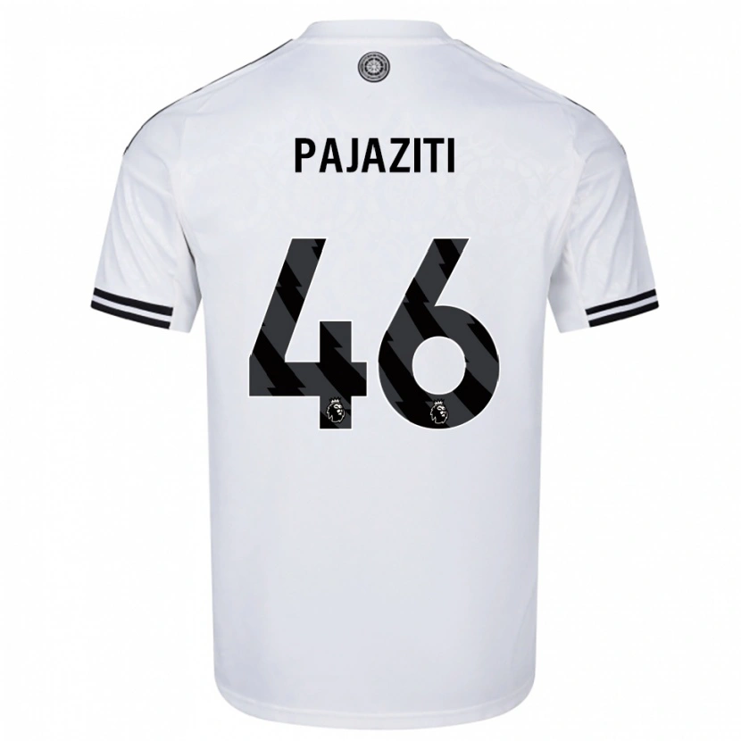 Danxen Enfant Maillot Adrion Pajaziti #46 Blanc Noir Tenues Domicile 2025/26 T-Shirt