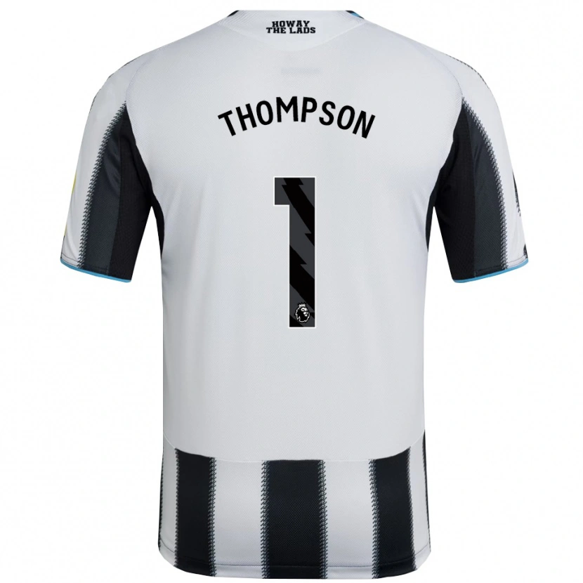 Danxen Enfant Maillot Max Thompson #1 Noir Blanc Tenues Domicile 2025/26 T-Shirt