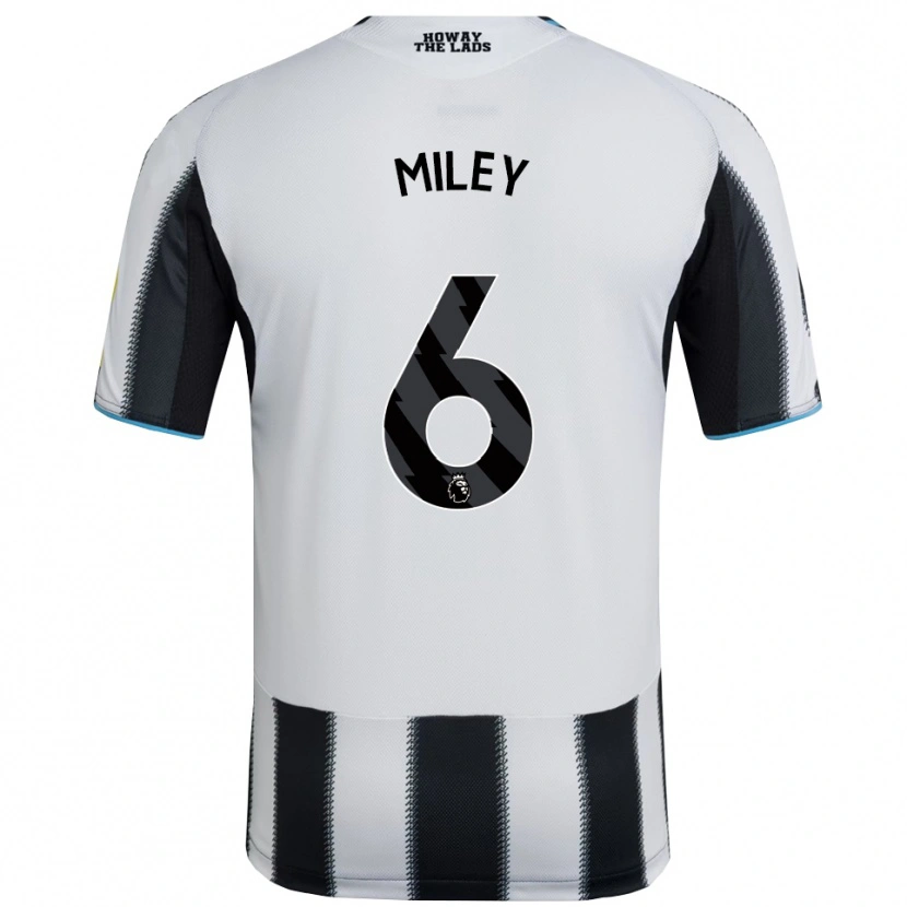 Danxen Enfant Maillot Mason Miley #6 Noir Blanc Tenues Domicile 2025/26 T-Shirt