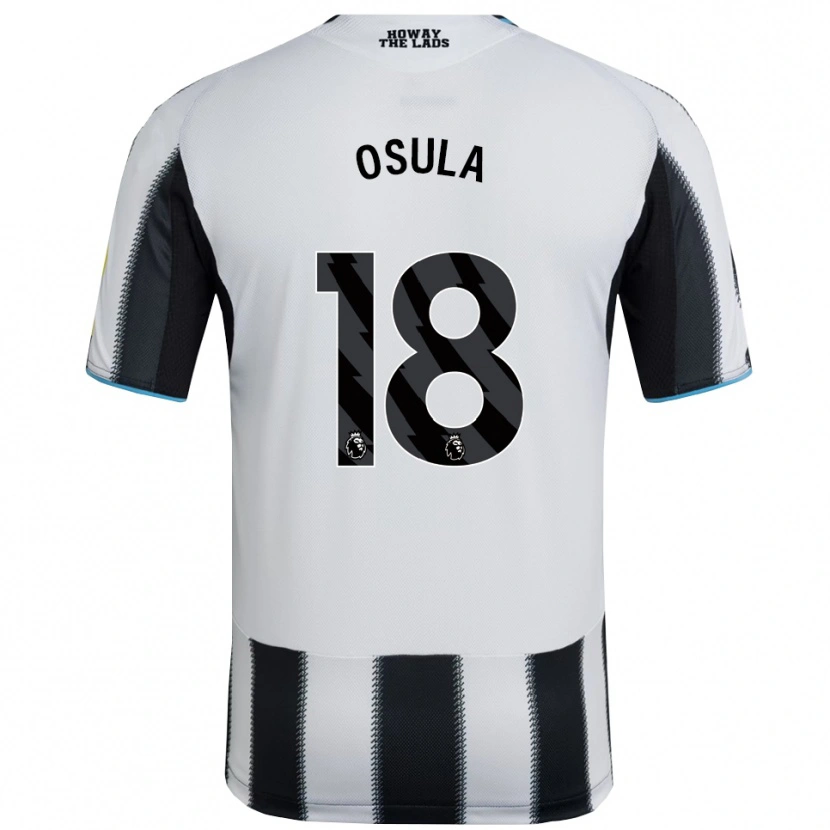 Danxen Enfant Maillot William Osula #18 Noir Blanc Tenues Domicile 2025/26 T-Shirt