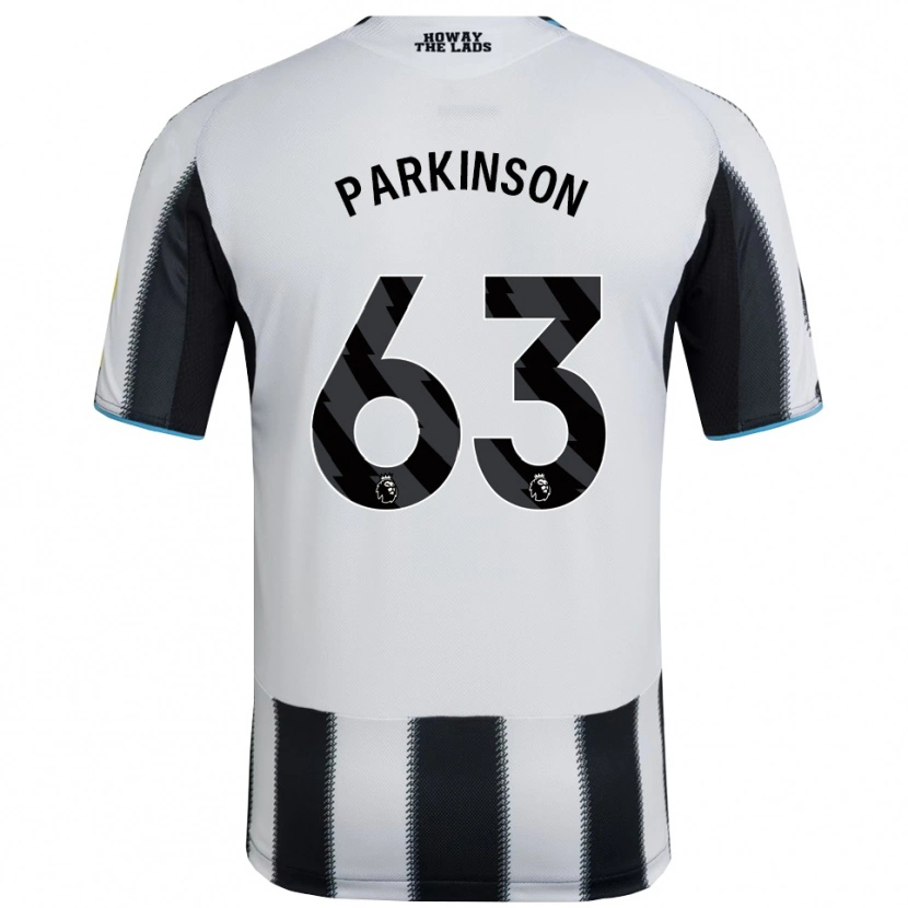 Danxen Enfant Maillot Ben Parkinson #63 Noir Blanc Tenues Domicile 2025/26 T-Shirt
