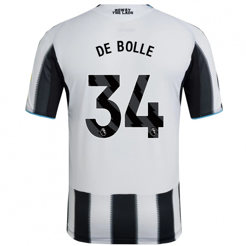 Danxen Enfant Maillot Lucas De Bolle #34 Noir Blanc Tenues Domicile 2025/26 T-Shirt