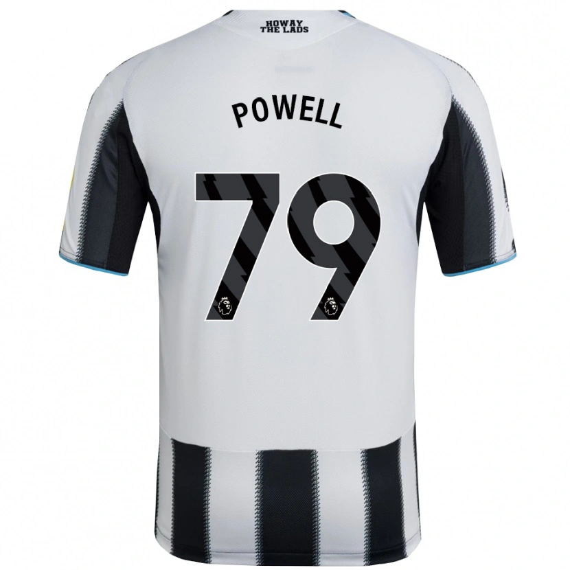 Danxen Enfant Maillot Rory Powell #79 Noir Blanc Tenues Domicile 2025/26 T-Shirt