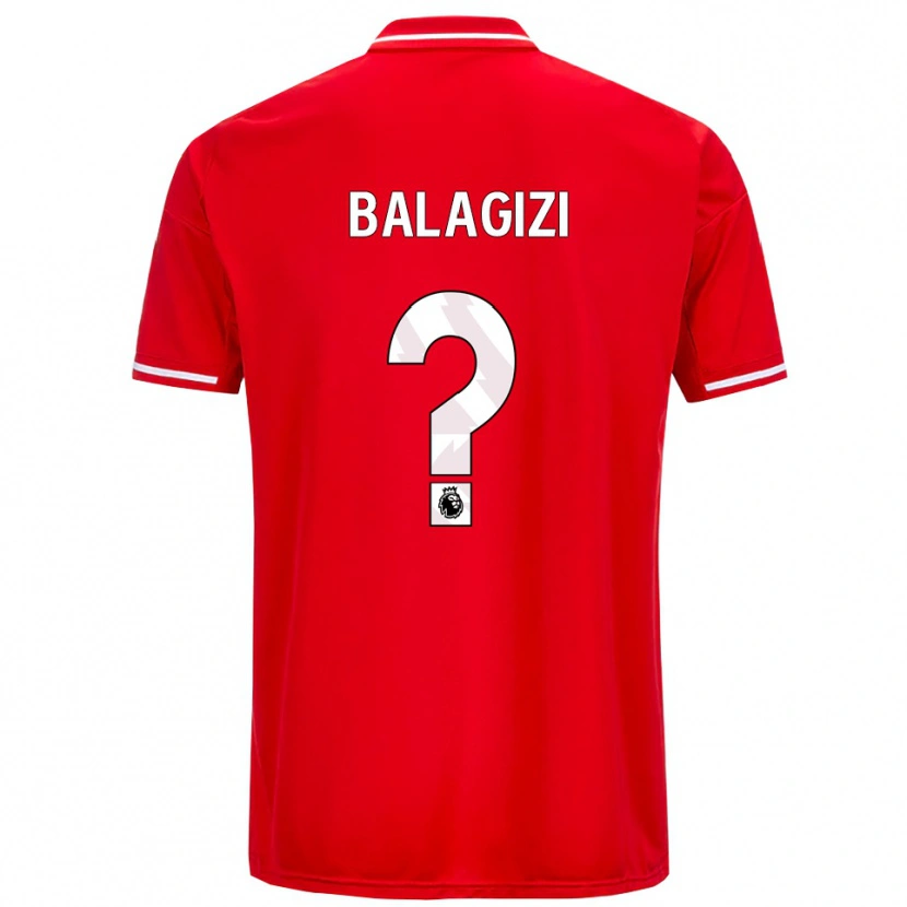 Danxen Enfant Maillot Basima Balagizi #0 Rouge Blanc Tenues Domicile 2025/26 T-Shirt