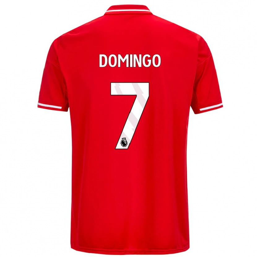 Danxen Enfant Maillot Sophie Domingo #7 Rouge Blanc Tenues Domicile 2025/26 T-Shirt