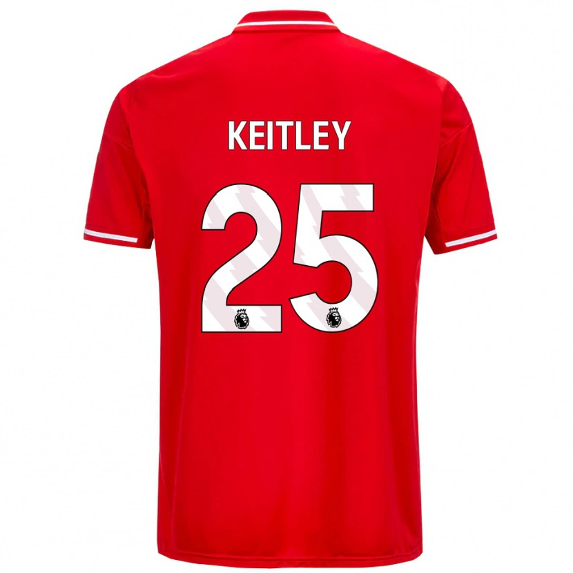 Danxen Enfant Maillot Alice Keitley #25 Rouge Blanc Tenues Domicile 2025/26 T-Shirt