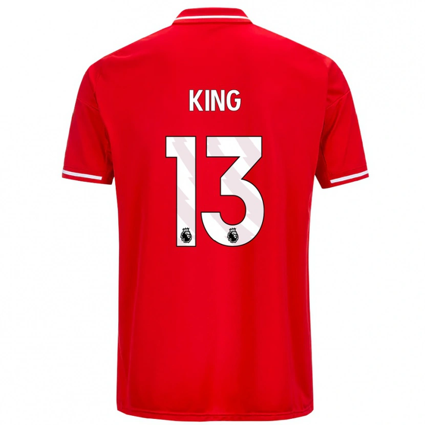 Danxen Enfant Maillot Leo King #13 Rouge Blanc Tenues Domicile 2025/26 T-Shirt