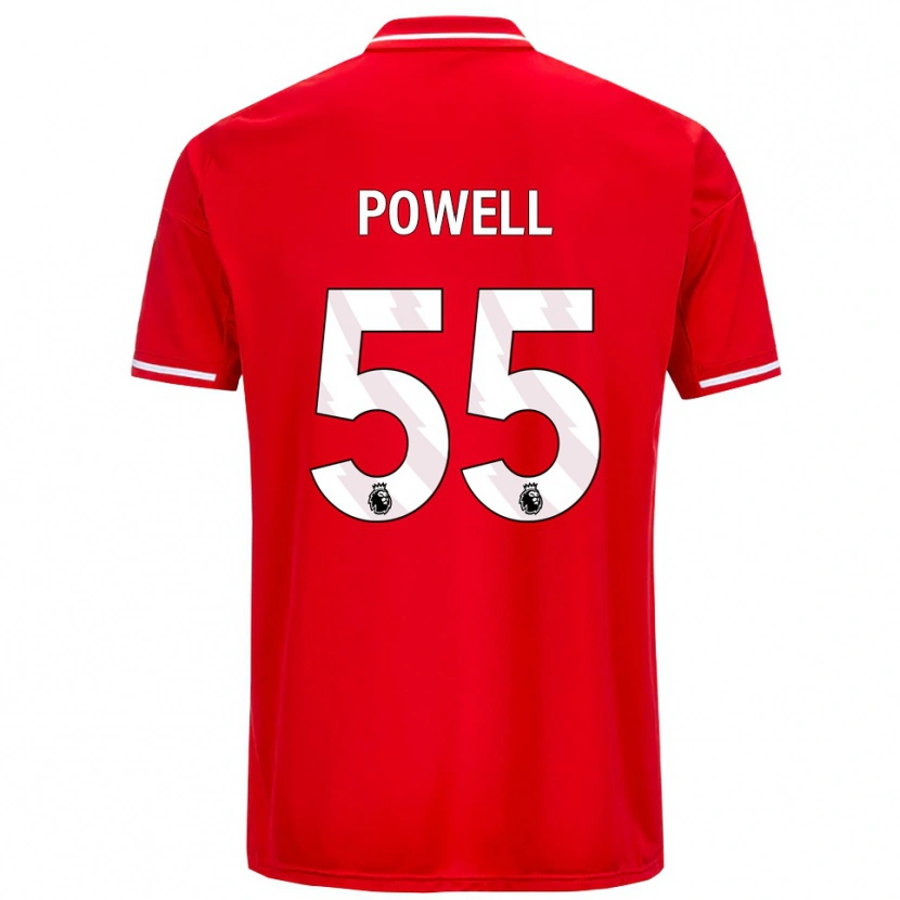 Danxen Enfant Maillot Josh Powell #55 Rouge Blanc Tenues Domicile 2025/26 T-Shirt