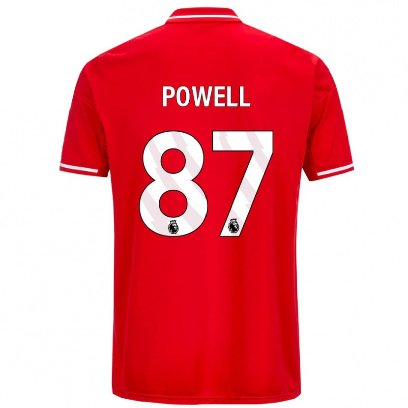 Danxen Enfant Maillot Jayden Powell #87 Rouge Blanc Tenues Domicile 2025/26 T-Shirt