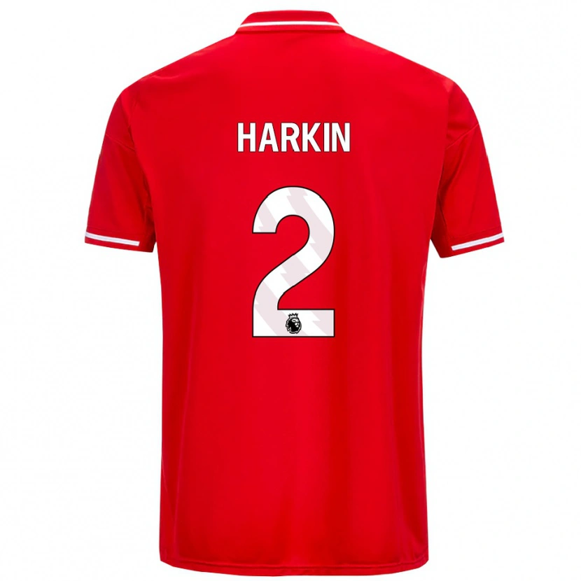 Danxen Enfant Maillot Lyndsey Harkin #2 Rouge Blanc Tenues Domicile 2025/26 T-Shirt