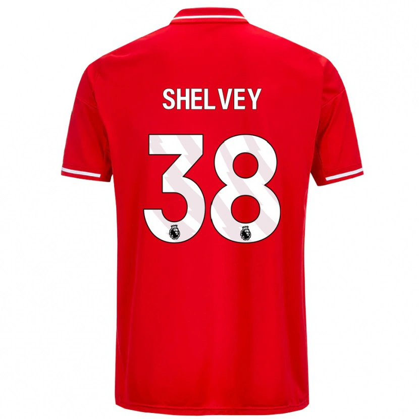 Danxen Enfant Maillot George Shelvey #38 Rouge Blanc Tenues Domicile 2025/26 T-Shirt