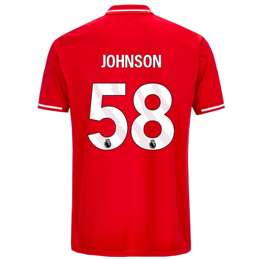 Danxen Enfant Maillot Pharrell Johnson #58 Rouge Blanc Tenues Domicile 2025/26 T-Shirt