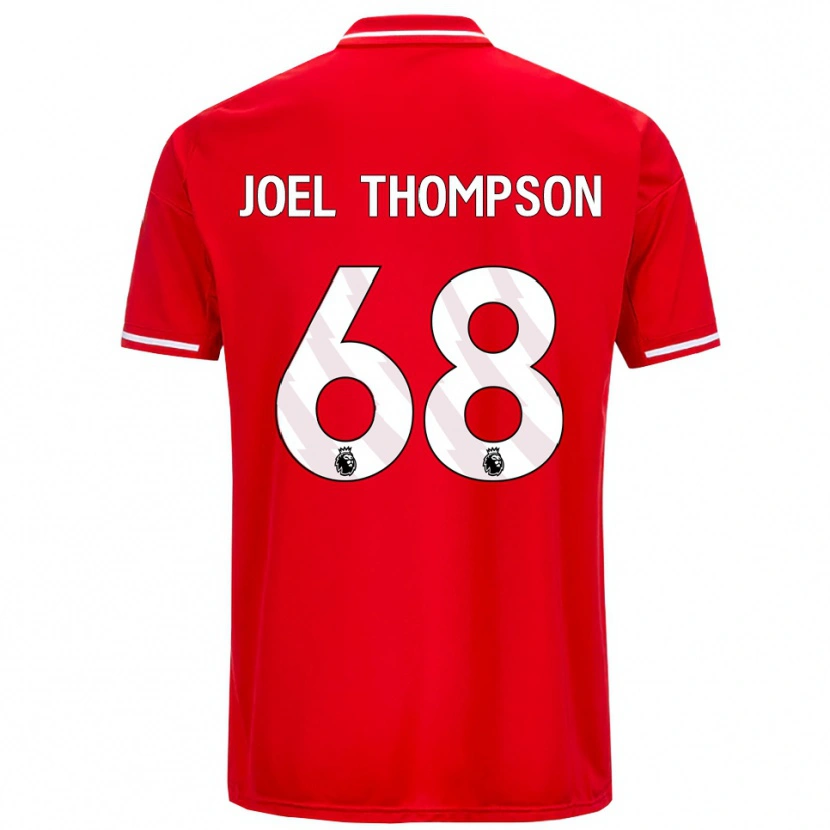 Danxen Enfant Maillot Joel Thompson #68 Rouge Blanc Tenues Domicile 2025/26 T-Shirt