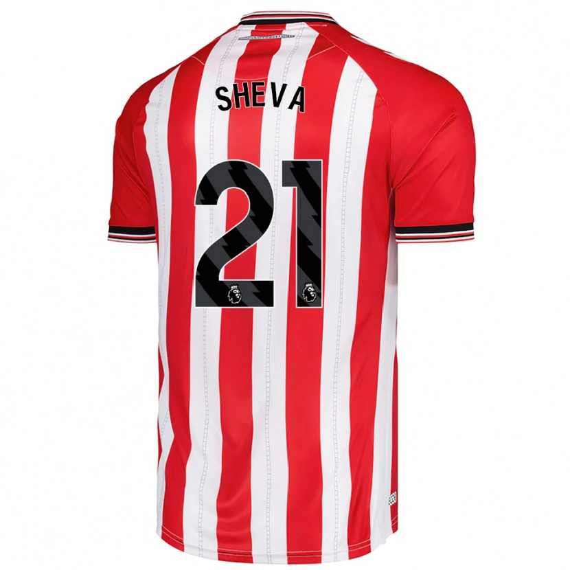 Danxen Enfant Maillot Marissa Sheva #21 Rouge Blanc Tenues Domicile 2025/26 T-Shirt