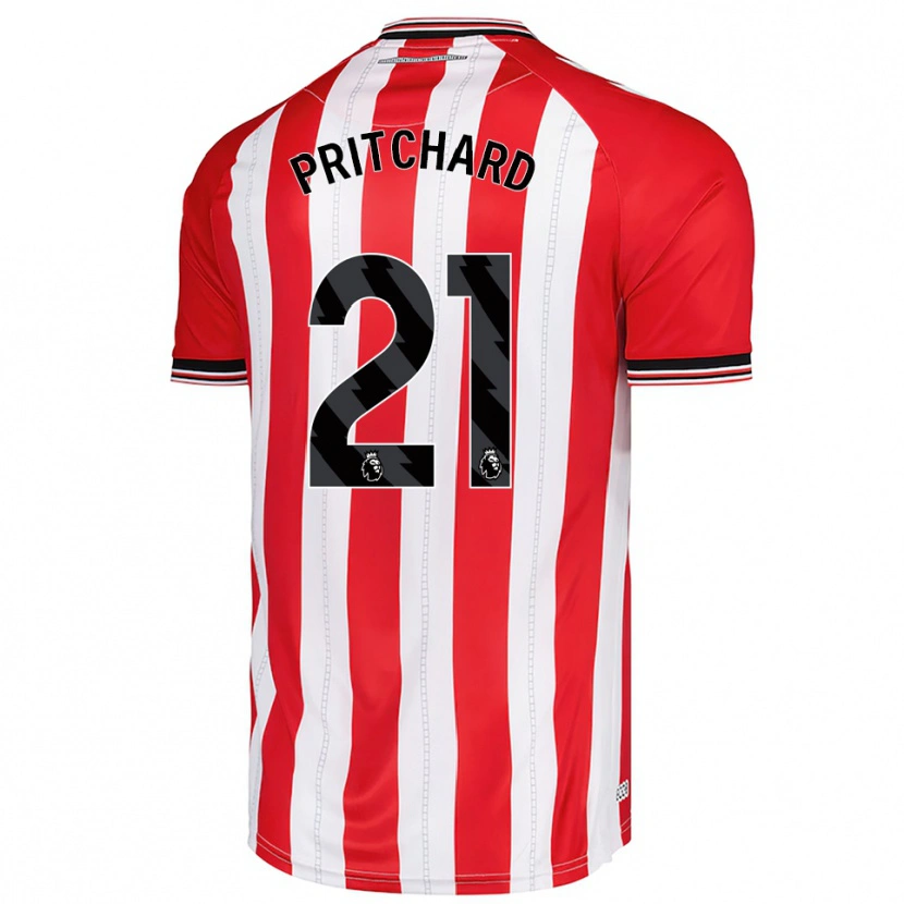Danxen Enfant Maillot Alex Pritchard #21 Rouge Blanc Tenues Domicile 2025/26 T-Shirt