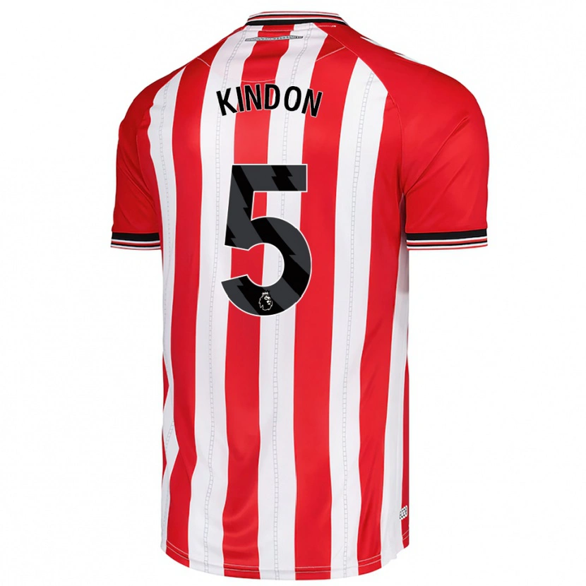 Danxen Enfant Maillot Ben Kindon #5 Rouge Blanc Tenues Domicile 2025/26 T-Shirt