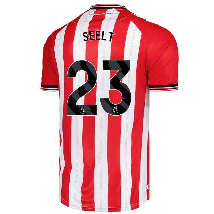 Danxen Enfant Maillot Jenson Seelt #23 Rouge Blanc Tenues Domicile 2025/26 T-Shirt