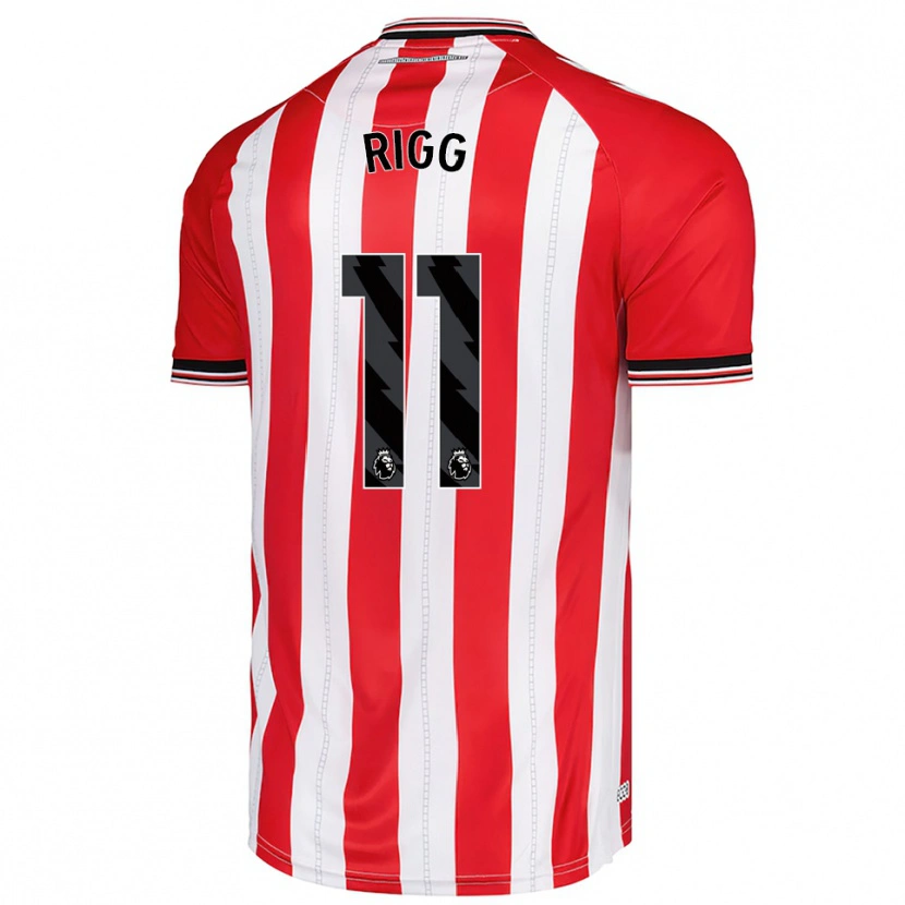 Danxen Enfant Maillot Chris Rigg #11 Rouge Blanc Tenues Domicile 2025/26 T-Shirt