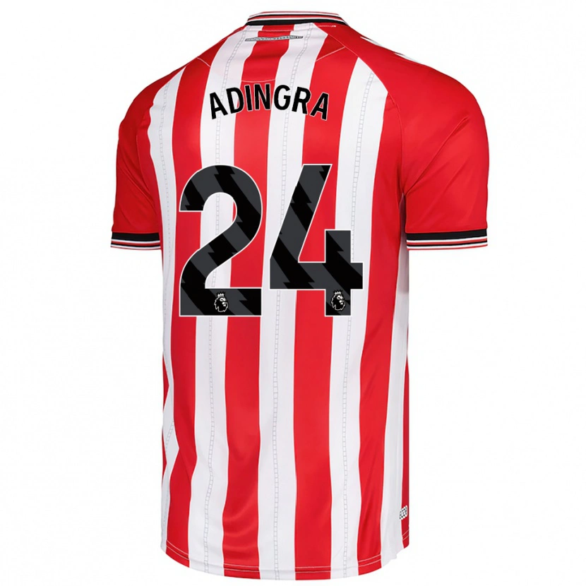 Danxen Enfant Maillot Simon Adingra #24 Rouge Blanc Tenues Domicile 2025/26 T-Shirt